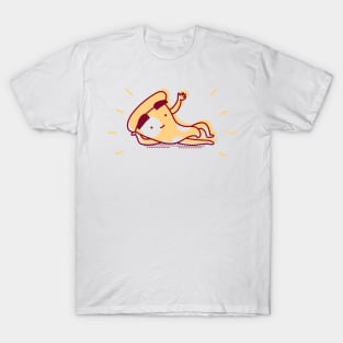 Cute Chilling Pizza Cartoon T-Shirt